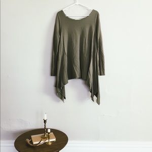 Linen like quarter sleeve layer shirt